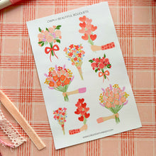 Load image into Gallery viewer, BEAUTIFUL BOUQUETS Sticker Sheet
