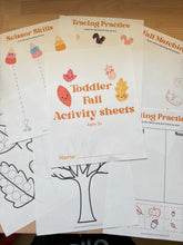 Load image into Gallery viewer, DIGITAL Toddler Fall Activity Sheets