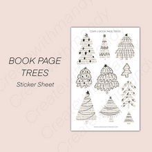 Load image into Gallery viewer, BOOK PAGE TREES Sticker Sheet

