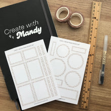 Load image into Gallery viewer, BOOK PAGE BOXES SET Sticker Sheets