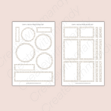 Load image into Gallery viewer, BOOK PAGE BOXES SET Sticker Sheets