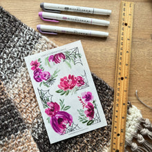 Load image into Gallery viewer, COBWEB FLORALS Transparent Sticker Sheet