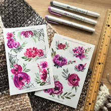 Load image into Gallery viewer, COBWEB FLORALS Transparent Sticker Sheet
