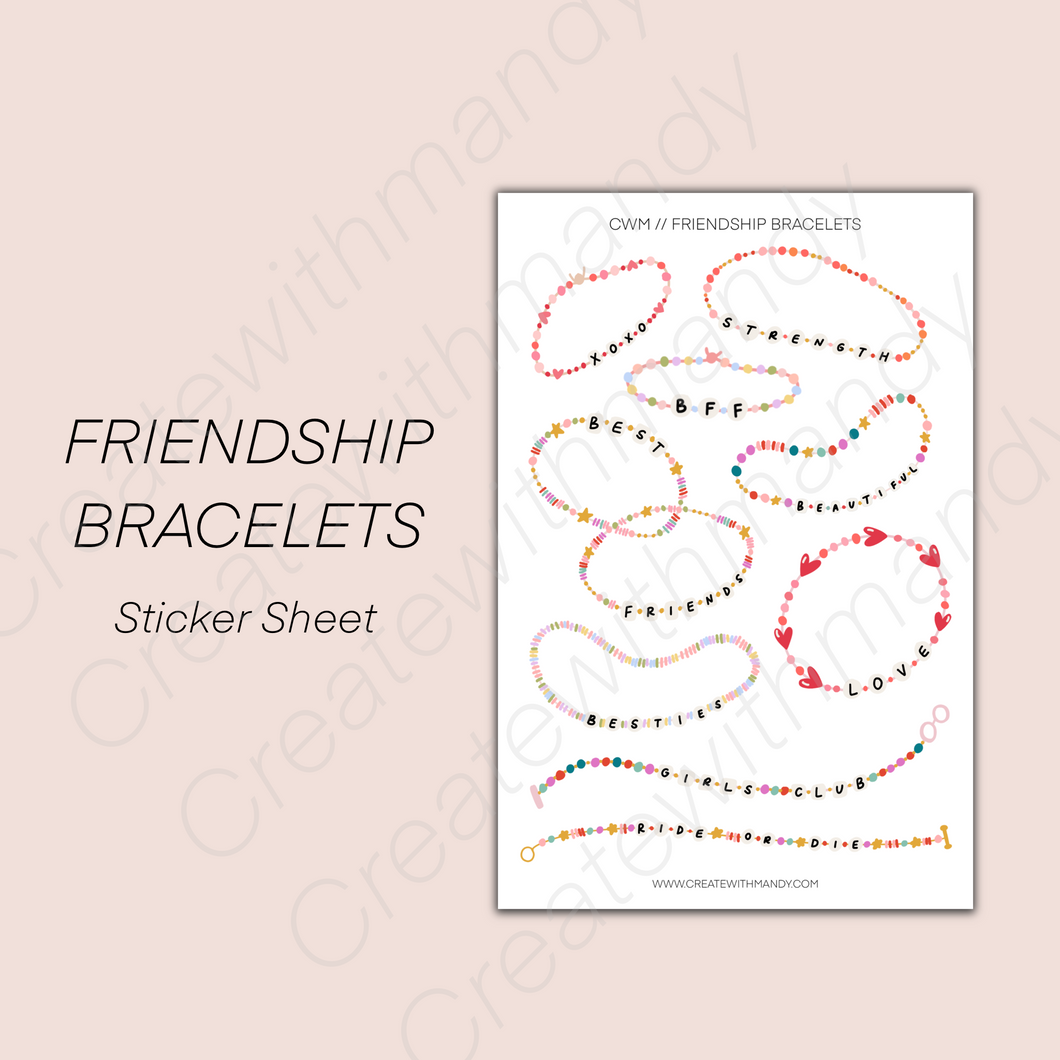 FRIENDSHIP BRACELETS Sticker Sheet