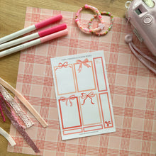Load image into Gallery viewer, WATERCOLOR BOW BOXES Sticker Sheet