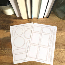 Load image into Gallery viewer, BOOK PAGE BOXES SET Sticker Sheets