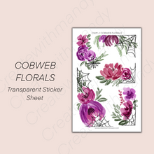 Load image into Gallery viewer, COBWEB FLORALS Transparent Sticker Sheet