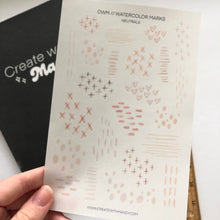 Load image into Gallery viewer, WATERCOLOR MARKS Transparent Sticker Sheets