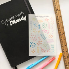 Load image into Gallery viewer, WATERCOLOR MARKS Transparent Sticker Sheets