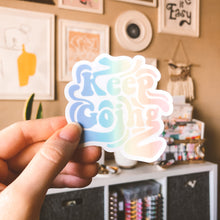 Load image into Gallery viewer, KEEP GOING Clear Waterproof Die Cut Sticker