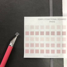Load image into Gallery viewer, FUNCTIONAL SQUARES Transparent Mini Sticker Sheets