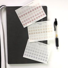 Load image into Gallery viewer, FUNCTIONAL SQUARES Transparent Mini Sticker Sheets