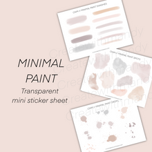 Load image into Gallery viewer, MINIMAL PAINT Transparent Mini Sticker Sheets