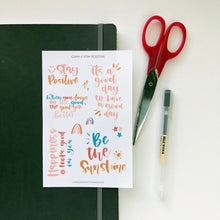 Load image into Gallery viewer, STAY POSITIVE Sticker Sheet