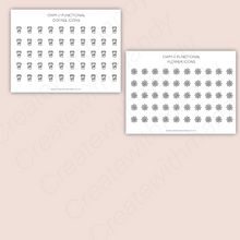 Load image into Gallery viewer, FUNCTIONAL ICONS Transparent Mini Sticker Sheets
