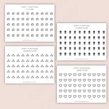 Load image into Gallery viewer, FUNCTIONAL ICONS Transparent Mini Sticker Sheets