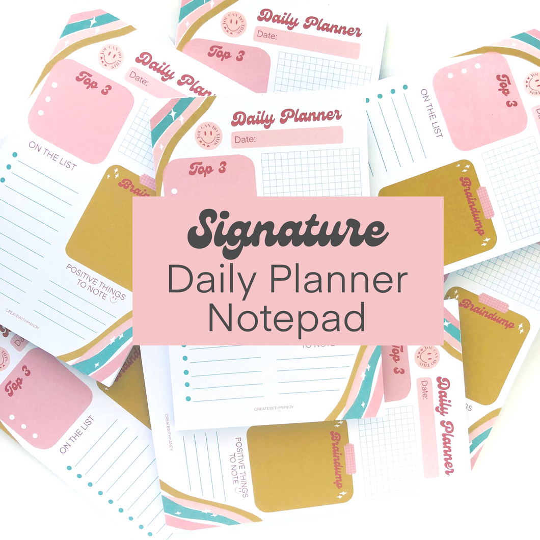 Signature Daily Planner Notepad