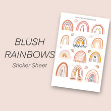 Load image into Gallery viewer, BLUSH RAINBOWS Sticker Sheet
