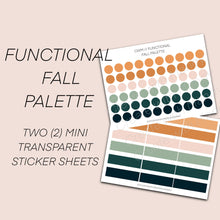 Load image into Gallery viewer, FUNCTIONAL Fall Palette Sticker Sheets
