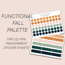 Load image into Gallery viewer, FUNCTIONAL Fall Palette Sticker Sheets