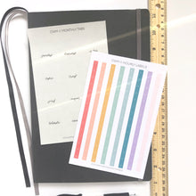 Load image into Gallery viewer, MONTHLY TABS Transparent Sticker Sheet