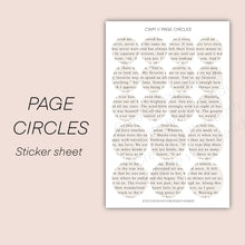 Load image into Gallery viewer, PAGE CIRCLES Sticker Sheet