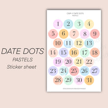 Load image into Gallery viewer, DATE DOTS Sticker Sheets