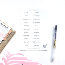 Load image into Gallery viewer, TAB LABELS Transparent Sticker Sheet