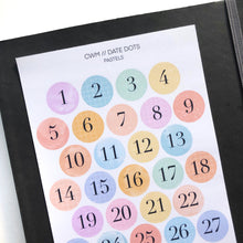 Load image into Gallery viewer, DATE DOTS Sticker Sheets