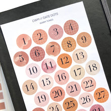 Load image into Gallery viewer, DATE DOTS Sticker Sheets