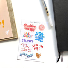 Load image into Gallery viewer, TYPOGRAPHY Sticker Sheet