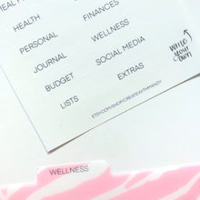 Load image into Gallery viewer, TAB LABELS Transparent Sticker Sheet