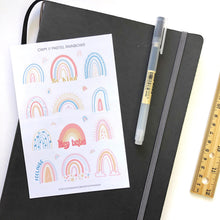 Load image into Gallery viewer, PASTEL RAINBOWS Sticker Sheet