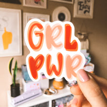 Load image into Gallery viewer, GRL PWR Waterproof Die Cut Sticker