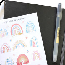 Load image into Gallery viewer, PASTEL RAINBOWS Sticker Sheet