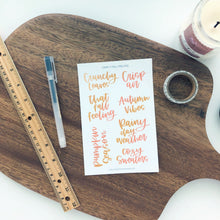 Load image into Gallery viewer, FALL FEELING Sticker Sheet