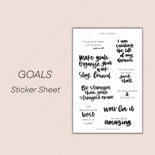 Load image into Gallery viewer, GOALS Sticker Sheet