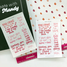 Load image into Gallery viewer, IN LOVE Sticker Sheet
