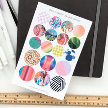 Load image into Gallery viewer, TRENDY COLLAGE CIRCLES Sticker Sheet