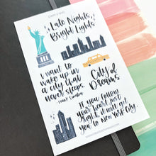 Load image into Gallery viewer, New York City NYC Sticker Sheet
