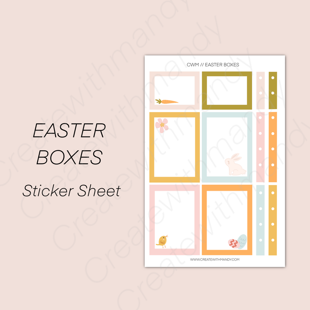 EASTER BOXES Sticker Sheet