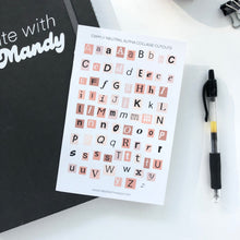 Load image into Gallery viewer, NEUTRAL ALPHA COLLAGE CUTOUTS Sticker Sheet