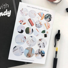 Load image into Gallery viewer, DESKTOP COLLAGE CIRCLES Sticker Sheet