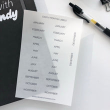 Load image into Gallery viewer, MONTHLY LABELS Sticker Sheet