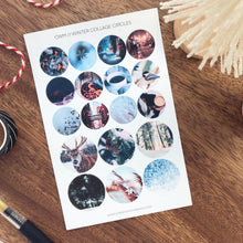 Load image into Gallery viewer, WINTER COLLAGE CIRCLES Sticker Sheet