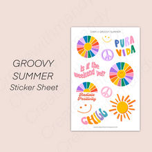 Load image into Gallery viewer, GROOVY SUMMER Sticker Sheet