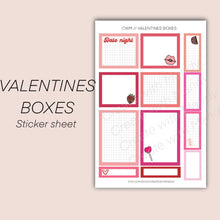 Load image into Gallery viewer, VALENTINES BOXES Sticker Sheet