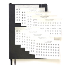 Load image into Gallery viewer, FUNCTIONAL ICONS Transparent Mini Sticker Sheets