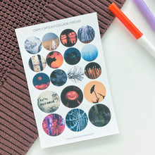 Load image into Gallery viewer, SPOOKY COLLAGE CIRCLES Sticker Sheet