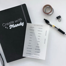 Load image into Gallery viewer, MONTHLY LABELS Sticker Sheet